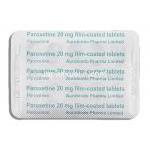 パロキセチン Paroxetine 20mg 錠 (Aurobindo) 包装裏面