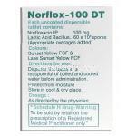 ノルフロックス DT Norflox DT. ノルフロキサシン 100mg 錠  （Okasa） 成分