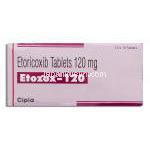 エトゾックス Etozox, アルコキシ アジェネリック, エトリコキシブ 120mg  錠 箱