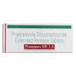 プラミペックス ER Pramipex ER 1.5,  ビ・シフロールジェネリック, プラミペキソール 1.5mg 錠 (Sun Pharma) 箱