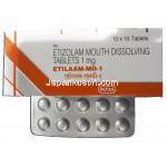 エチラーム-MD-1 Etilaam-MD-1, エチラーム/ デパスジェネック, 1mg, 口内崩壊錠