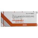 エチラーム-MD-1 Etilaam-MD-1, エチラーム/ デパスジェネック, 1mg, 口内崩壊錠 箱