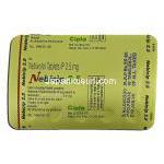 ネビシップ2.5 Nebicip 2.5, ネビレット ジェネリック,ネビボロール 2.5 mg, 錠 包装裏面