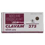 クラバム375 Clavam 375, オーグメンチン ジェネリック, アモキシシリン, 250mg, クラブラン酸, 125mg, 錠 箱