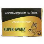スーパーアバナ Super Avana, アバナフィル 100mg, ダポキセチン 60mg, 錠 箱
