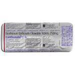 ランゾネート Lanthonate, 炭酸ランタン 250mg 錠 包装裏面