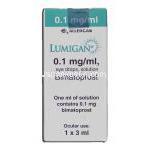 ルミガン Lumigan, ビマトプロスト 0.1 mg/ml, 点眼薬, 箱