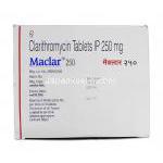 マックラー250 Maclar 250, クラリス  ジェネリック, クラリスロマイシン, 250 mg, 箱上部