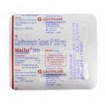 マックラー250 Maclar 250, クラリス  ジェネリック, クラリスロマイシン, 250 mg, 包装裏面