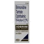 ブリモニジン（アルファガン ジェネリック）, Iobrim, 0.2% 点眼薬 (FDC) 箱