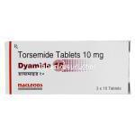 ダイアミド Dyamide, デマデックス ジェネリック, トラセミド  10mg 錠, 箱