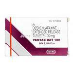 ベンタブDXT,プリスティークジェネリック,デスベンラファキシン 100mg 徐放性製剤  箱