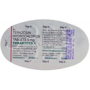 テラプレス, テラゾシン 2mg 錠 (Abbott India) 包装裏面