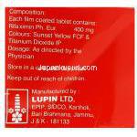 ルシファックス,リファキシミン 400mg 錠 (Lupin) 製造者情報