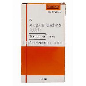 トリプトマー, アミトリプチリン塩酸 Tryptomer 75mg 錠 (Merind) 箱