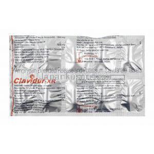 クラビデュール XR (アモキシシリン/ クラブラン酸) 錠剤