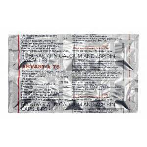 アルヴァスト A (ロスバスタチン/ 低用量アスピリン) 75mg 錠剤
