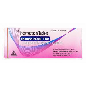 インメシン, インドメタシン 錠 50 mg 箱