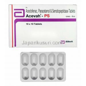 アセバー PS (アセクロフェナク/ アセトアミノフェン/ セラチオペプチダーゼ)
