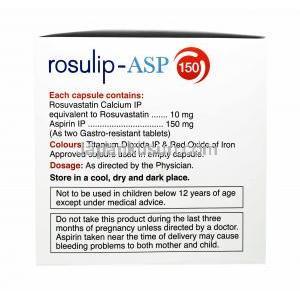 ロスリップ ASP (ロスバスタチン 10mg/ アスピリン 150mg) 成分