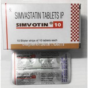 シンボチン (シンバスタチン) 10mg 箱、錠剤