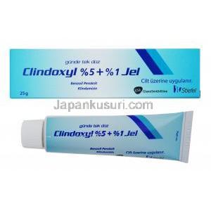 クリンドキシル Clindoxyl 過酸化ベンゾイル/ クリンダマイシン 25g 箱、チューブ