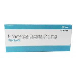 フィンサバ (フィナステリド) 1 mg 30 錠 箱前面