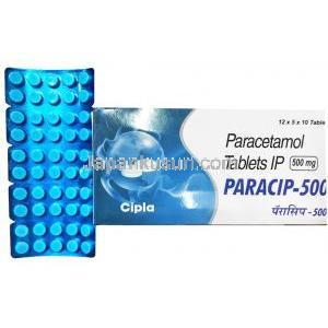 パラシップ (アセトアミノフェン) 500mg 箱, 錠剤