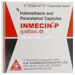 インドメタシン / アセトアミンフェン, Inmecin-P,  25MG/ 325MG カプセル (E.M. Pharma) 箱