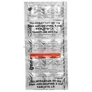 タージット AM, テルミサルタン 40 mg/ アムロジピン 5 mg 15 錠, 製造元：Pfizer, シート情報