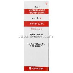 カンディッド 口腔外用液 クロトリマゾール 1%w/v, 口腔外用液 25ml, 製造元：Glenmark, 箱表面-2