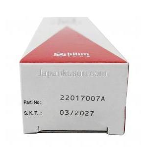 ケトラル クリーム, ケトコナゾール 2%,クリーム 40g, 製造元:Bilim Ilac San,箱情報, 消費期限