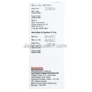 Accutaz AS Injection, Ceftriaxone 1000 mg / Tazobactum 125 mg, Macleods Pharmaceuticals Pvt Ltd , box side presentation