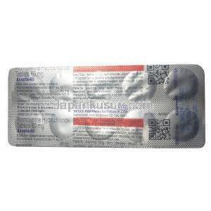 アクセプタ 60, アトモキセチン 60mg, 製造元:Intas, シート情報