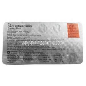 コスピアク,エンパグリフロジン 10mg, 製造元：Torrent Pharmaceuticals Ltd,シート情報
