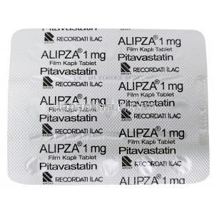 アリプザ 1mg, ピタバスタチン 1 mg, 製造元:Pierre Fabre, シート情報