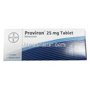 プロビロン, メステロロン25mg, 製造元：Bayer, 箱表面
