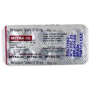 ミトラ, ミルタザピン 30mg, 製造元:Elikem, シート情報