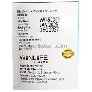 フェベンテル, フェンベンダゾール 444 mg, 製造元：WinLife Pharma, 箱情報