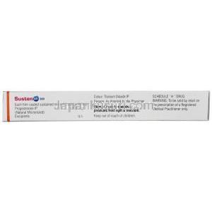 サステン 300, 微粉化天然プロゲステロン 300mg, 徐放性錠, 製造元：Sun Pharmaceutical Industries,箱情報