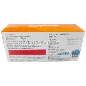 エプレブレス 25, エプレレノン 25 mg, 製造元：Mankind Pharma, 箱情報