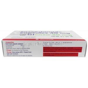 グレンザ, エンザルタミド 40 mg, 製造元：Glenmark Pharma, 箱情報, 成分,保管方法