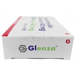 グレンザ, エンザルタミド 40 mg, 製造元：Glenmark Pharma, 箱側面