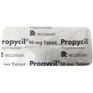 プロピシル, プロピルチオウラシル 50 mg, 製造元：Recordati, シート情報