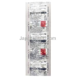 ボベラン SR,  ジクロフェナク  75 mg, 製造元:ノバルティスインド, シート情報, 成分, 注意事項