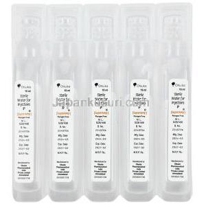 滅菌注射用水 (パイロジェンフリー) 10 mL X 5本, 製造元：大塚製薬インド