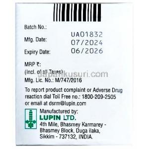 イバブラッドOD 10
, イバブラジン 10 mg, 徐放性錠, 製造元：Lupin, 箱情報