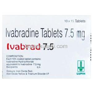 イバブラッド 7.5 , イバブラジン 7.5 mg, 製造元：Lupin, 箱表面