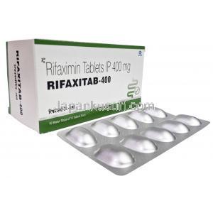 リファキシタブ 400, リファキシミン 400 mg, 製造元：Alkem Laboratories Ltd, 箱, シート