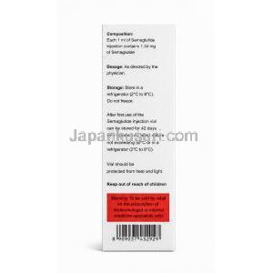 Semanat Injection, Semaglutide 2 mg 1.5 mL (0.25 mg or 0.5 mg), Multiple Dose vial (Once weekly), Natco Pharma, Box information, Warning